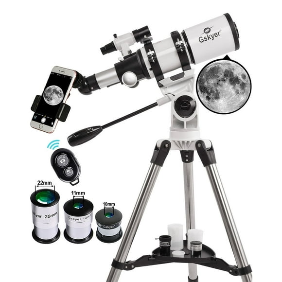 Gskyer 80mm f/5 Refractor Telescope with 3 Eyepieces, Remote Control