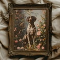 thumbnail image 1 of Gsp German Shorthaired Pointer Wall Art Vintage Dog Art Floral Dog Gsp Owner German Shorthaired Pointer, F038, 24x36 UNFRAMED, 1 of 3