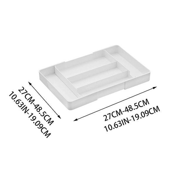 Gspmoly Drawer Divider - 11-19" Adjustable Expandable Kitchen Organizer - No-Tool Installation Storage Box for Utensils/Cosmetics