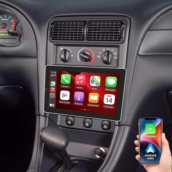 Gsuatey 10.1 Inch Touch Screen Car Radio for Ford Mustang 2001-2008 with Wireless Carplay and Android Auto, Android 13 Car Stereo Support Bluetooth WiFi GPS FM/RDS Backup Camera