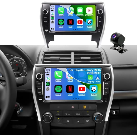 Gsuatey 2+64G Car Stereo Radio for Toyota Camry 2015-2017(high/low-configuration) with Wireless Carplay Android Auto 10in Touchscreen Bluetooth WiFi FM RDS SWC GPS Mirror Link Backup Camera