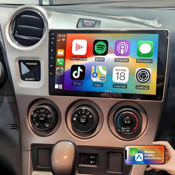 Gsuatey 2+64GB Android 15 Car Radio for Toyota Matrix 2009-2014 Car Stereo with 9 Inch 1280x720 IPS Touchscreen,Wireless Carplay/Android Auto GPS DSP EQ Bluetooth WiFi FM/RDS SWC Camera