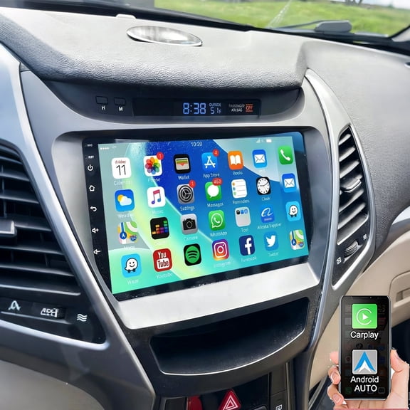 Gsuatey 2+64GB Car Stereo for Hyundai Elantra 2014-2016, Android 15 9 Inch Touch Screen Radio with Wireless Carplay Android Auto Bluetooth Wifi FM RDS SWC GPS Backup Camera