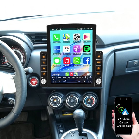 Gsuatey 2G+32G Android 15 Car Stereo for Scion TC 2011-2016, 9.7 inch Touchscreen Car Radio with Wireless Carplay Android Auto GPS WiFi Bluetooth FM RDS Backup Camera Mic