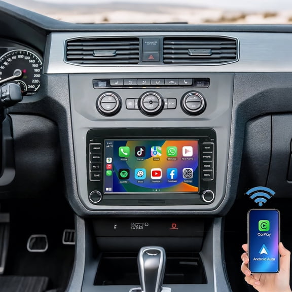Gsuatey 2G+32G Car Radio Stereo for VW Caddy 2019 with Wireless Carplay Android Auto, Android 13 Head Unit 7" Touch Screen Car Stereo with Bluetooth GPS WiFi FM RDS HD Backup Camera