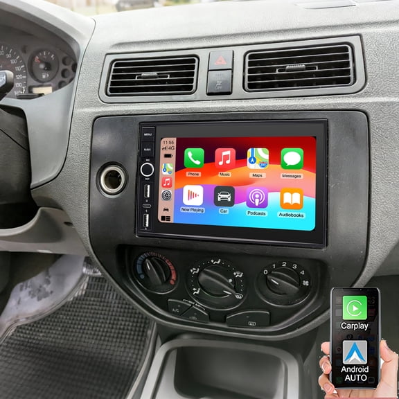 Gsuatey 2G+64G Android 15 Car Radio Stereo for Ford Focus 2005-2007 with Wireless CarPlay Android Auto, 7" Touch Screen Car Stereo with GPS Navigation WiFi Bluetooth FM RDS Backup Camera