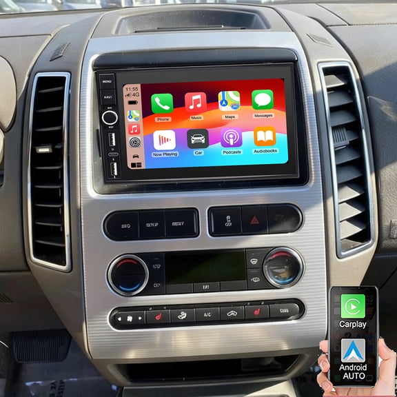 Gsuatey 2G+64G Car Radio for Ford Edge 2007-2010 with Wireless Carplay Android Auto, 7" Touchscreen Android 15 Car Stereo Radio with Mirror Link WiFi/GPS Bluetooth FM RDS EQ SWC Backup Camrea