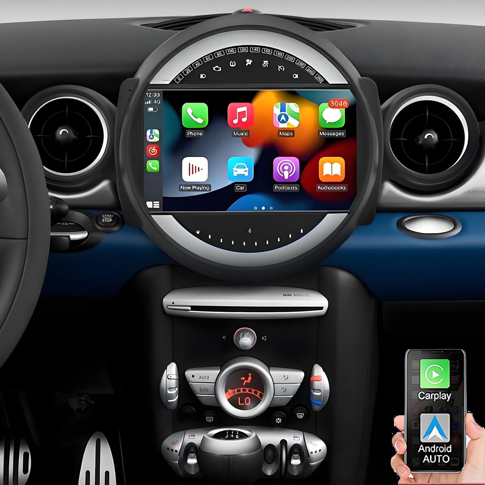 Gsuatey 2G+64G Car Radio for Mini Cooper R56 2007-2014 with Wireless ...