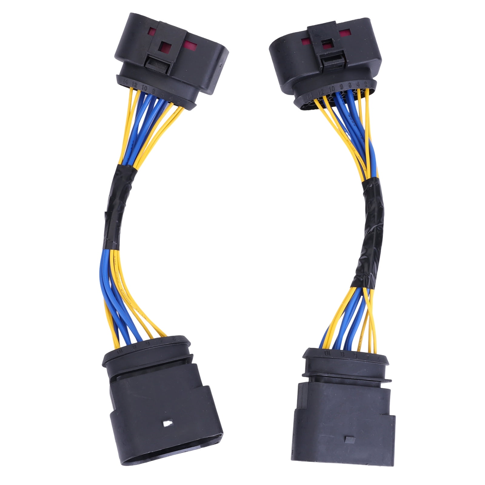 Headlight Adapter Gsuatey 2Pcs 10 to 14 Pin Xenon HID Headlamp Headlight Connector ...