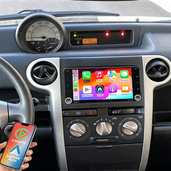 Gsuatey 4+64G 7" Car Radio for Scion xB 2004-2006 Double Din Car Stereo with Wireless CarPlay Android Auto Touch Screen Support Mirror Link Bluetooth Backup Camera, FM GPS Navigation SWC