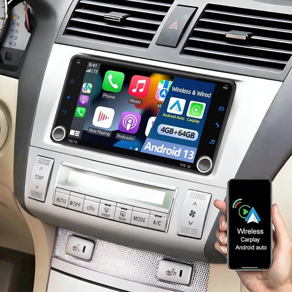 Gsuatey 4+64G 7" Car Radio for Toyota Solara 2004-2008, Double Din Car Stereo with Wireless CarPlay Android Auto Touch Screen Support Mirror Link Bluetooth Backup Camera, FM GPS Navigation SWC