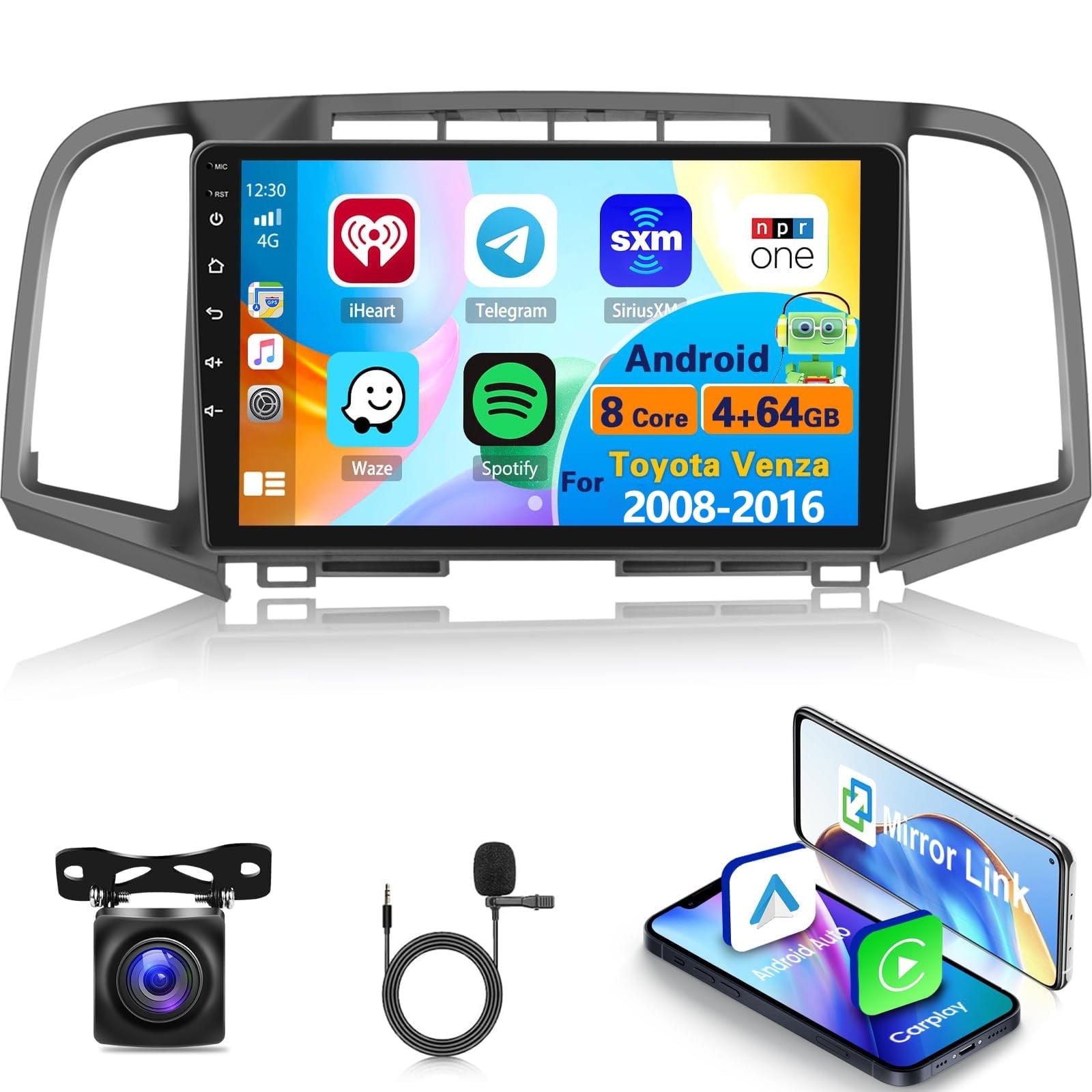 For Toyota Corolla 2003-2008 Car Stereo Radio Android 13 GPS WIFI Apple Carplay