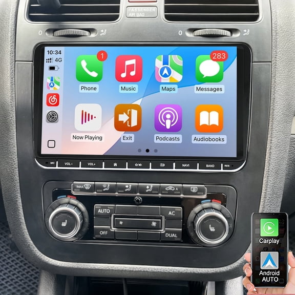 Gsuatey 4+64G Android Car Stereo for VW Jetta 2006-2015 with Wireless Carplay Android Auto, 9" Touchscreen Head Unit with GPS Bluetooth Mirror Link WiFi FM DSP Mirror Link Rear Camera