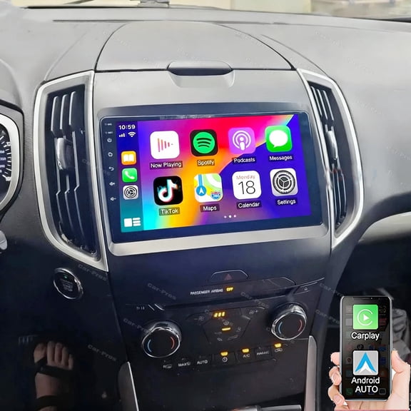 Gsuatey 4+64G Car Radio for Ford Edge 2015 2016 2017 2018, Android 15 Car Stereo with Wireless Carpaly Android Auto GPS WiFi, 9" Touch Screen Support Bluetooth FM Mirror Link RCA SWC Backup Camera
