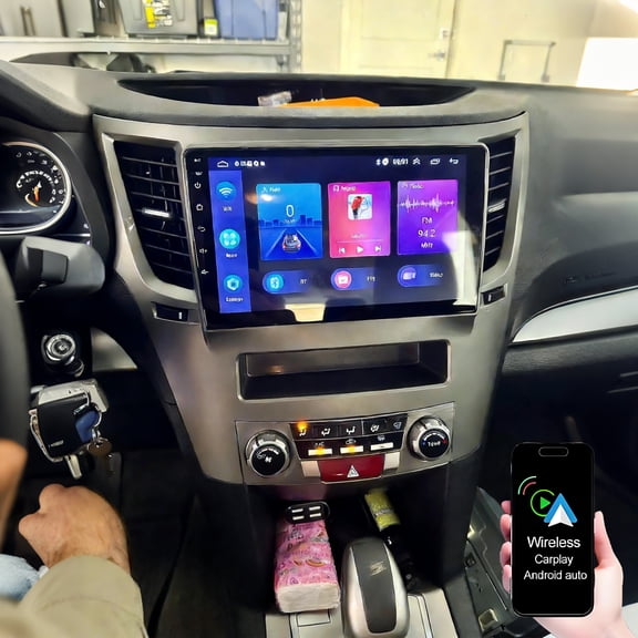 Gsuatey 4+64G Car Radio for Subaru Outback Legacy 2009-2014, Outback 2.5 Premium 2011 with Wireless CarPlay Android Auto, 9" Touch Screen Car Stereo with GPS WiFi Bluetooth FM/RDS EQ Backup Camera