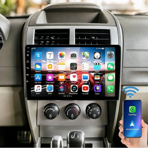 Gsuatey 4+64G Car Stereo Radio for Dodge Nitro 2007-2012 with Wireless Carplay Android Auto, 10 Inch IPS Touch Screen GPS WiFi Bluetooth FM SWC with Backup Camera