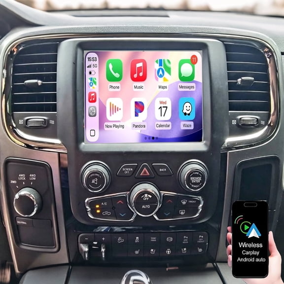 Dexico 4+64GB Car Radio Stereo for Dodge Ram 2015-2021 with Apple Carplay Android Auto, 8.4 inch Touch Screen Head Unit with GPS Navigation Bluetooth WiFi DSP SWC FM/AM/RDS Backup Camera