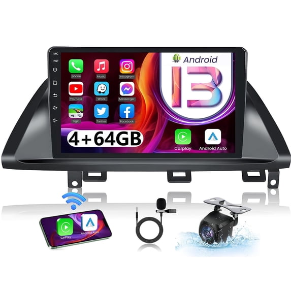 Gsuatey 4G+64G 8Core for Honda Odyssey 2005-2010 Android Car Radio Stereo Wireless Apple CarPlay Android Auto Mirror Link GPS Navigation Bluetooth 10.1” Touchscreen FM/RDS WiFi USB SWC