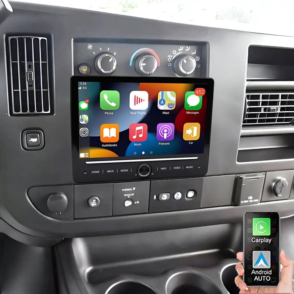 Gsuatey 4G+64G Car Radio for Chevrolet Express Van 2008-2019, Android 14 Car Stereo with Wireless CarPlay Android Auto 10.1" Touch Screen GPS WiFi Bluetooth FM/RDS HD Backup Camera