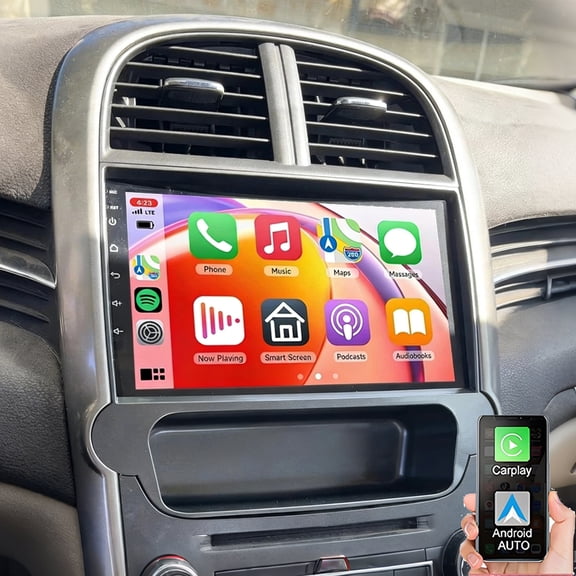 Gsuatey 4G+64G Car Stereo Upgrade Radio for Chevrolet Malibu 2011-2013, Double Din 9in Touch Screen Head Unit Radio with Wireless Carplay Android Auto Bluetooth GPS WiFi Backup Camera SWC