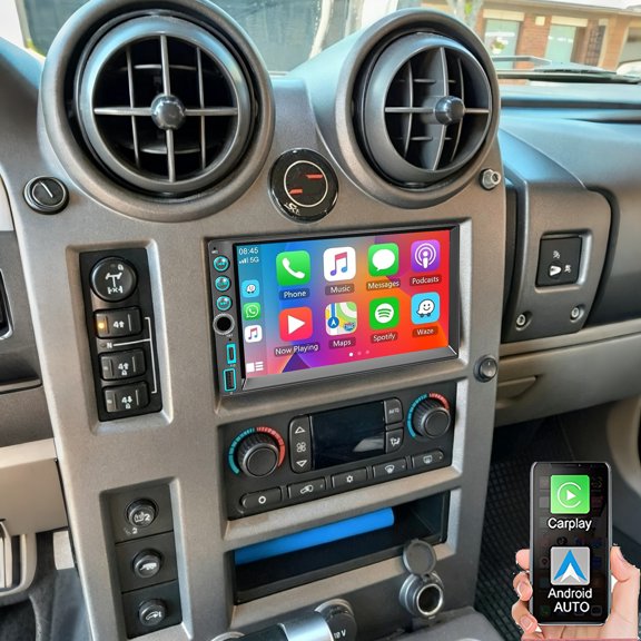Gsuatey 4G+64G Radio for Hummer H2 2003-2006, Car Stereo Support Wireless Carplay Android Auto Touch Screen WiFi GPS Bluetooth FM/RDS Mirror Link SWC Backup Camera