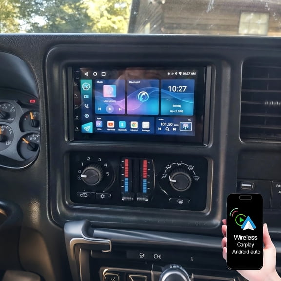 Gsuatey 7" Car Radio Stereo for GMC Yukon 2003-2006 with Wireless CarPlay Android Auto, Android Radio Touch Screen Car Player Support GPS Bluetooth WiFi FM/RDS Backup Camera