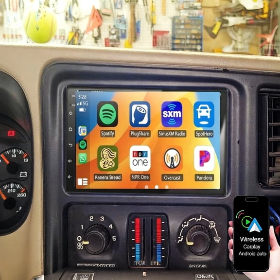 Gsuatey 7" Car Stereo Radio for Chevrolet Suburban 1500 2003-2006, Touch Screen Car Player with Wireless CarPlay Wireless Android Auto GPS Bluetooth WiFi Mirror Link FM RDS SWC Backup Camera