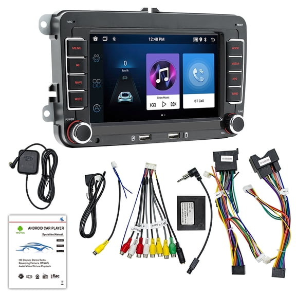 Gsuatey 7 Inches Car Stereo for Volkswagen Android 13 WiFi Bluetooth 5.1 Player 2GB+64GB Car RDS Radio with Wireless Carplay and Android Auto Player Steering Wheel Control GPS Navigation