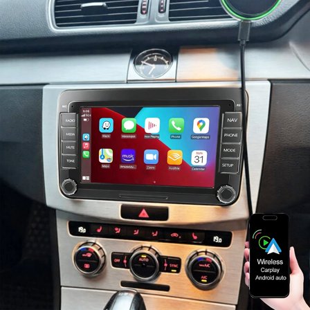 Gsuatey 7-inch Android 13 Car Stereo for VW Passat 2007-2014, IPS Touchscreen Screen Car Radio with Wireless Carplay & Android Auto Support WiFi GPS FM Navi Bluetooth Backup Camera