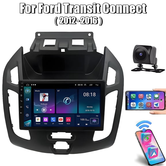 Gsuatey 9'' Android 13.0 Car Radio Stereo for Ford Transit Connect 2014-2018, Carplay & Android Auto GPS Player