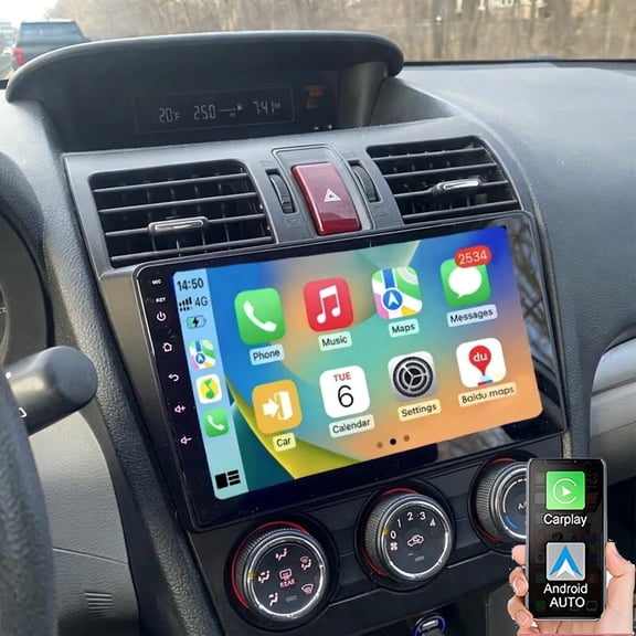 Gsuatey 9" Android 14 Car Stereo Radio for Subaru Forester WRX/XV 2012-2015 | Wireless CarPlay & Android Auto | GPS Navigation | Steering Wheel Control with Rearview Camera