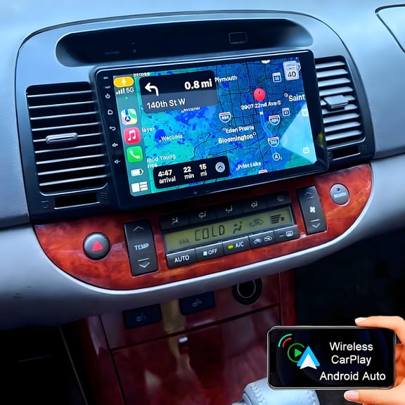 Gsuatey 9 inch Touch Screen Car Radio Stereo for Toyota Camry 2000-2006 Android with Wireless carplay Android Auto GPS Navigation WiFi Bluetooth USB FM Car Audio SWC 4G+64GB