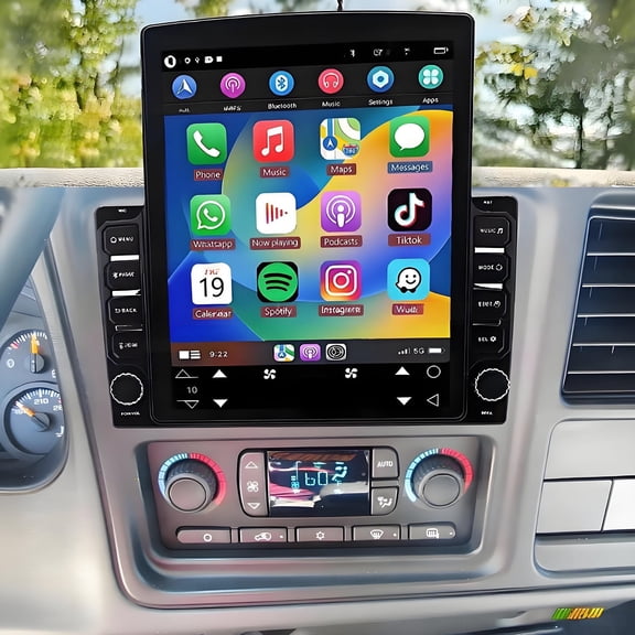 Gsuatey Andriod 15 Car Stereo Radio for Chevrolet Avalanche 1500 2500, Built in Carplay/Android Auto 9.7 inch Touch Screen with SWC GPS WiFi Bluetooth FM RDS AM DSP Backup Camera