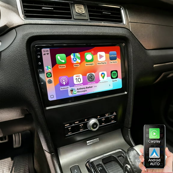 Gsuatey Android 13.0 Wireless Carplay Android Auto Radio for Ford Mustang 2010 2011 2012 2013 2014 Stereo Replacement QLED 1280 * 720 Touch Screen with Camera