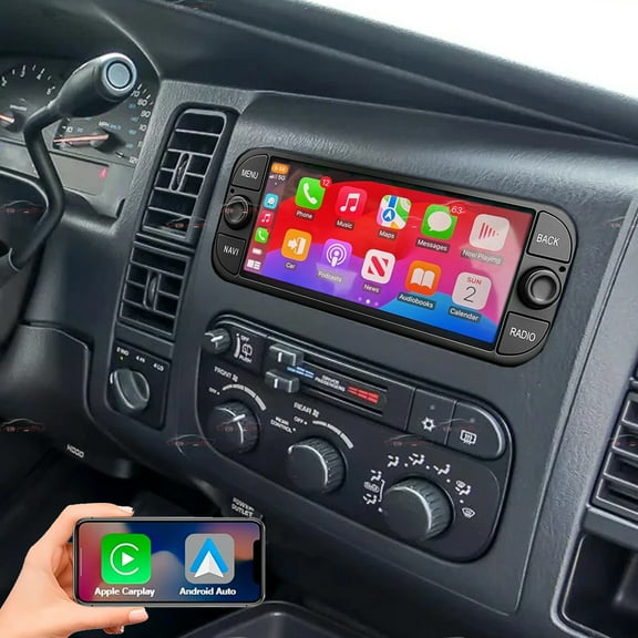 Gsuatey Android 13 Car Radio Stereo for Dodge Ram Durango 2002 2003 Built in Carplay/Android Auto 6.86 inch Head Unit with DSP Bluetooth GPS FM WiFi with Backup Camera