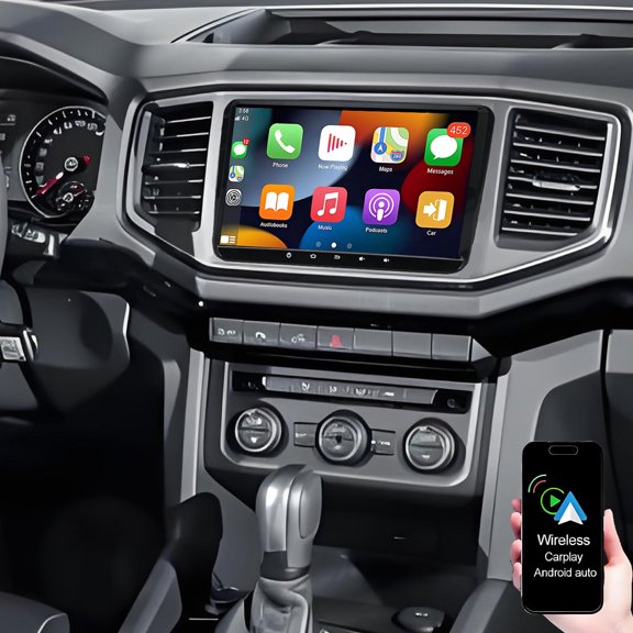 Gsuatey Android 13 Car Radio Stereo for VW Amarok 2007-2021 with Wireless Carplay Android Auto, 9 inch Touch Screen Head Unit SWC GPS WiFi Bluetooth FM RDS DSP with Backup Camera