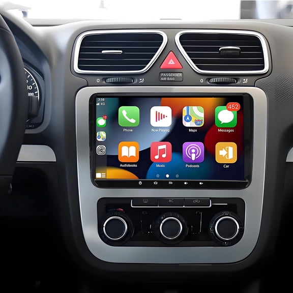 Gsuatey Android 13 Car Radio for VW Scirocco 2009-2014 with Wireless Carplay Android Auto, 9” Touchscreen Car Stereo GPS Navigation/Mirror Link/Bluetooth/EQ/FM/RDS Radio + Backup Camera