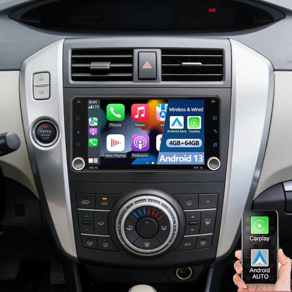 Gsuatey Android 13 Car Stereo Radio for Toyota Prius C 2009-2025 with CarPlay Android Auto, 7 Inch Touch Screen Car Audio with GPS Navi Bluetooth WiFi FM SWC Backup Camera