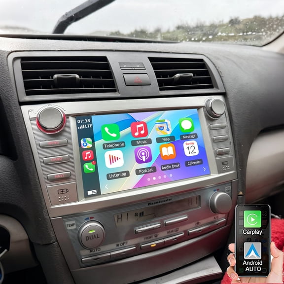 Gsuatey Android 14 Car Radio for Toyota Camry 2007-2011, 4GB+64GB Car Stereo with Wireless CarPlay Android Auto WiFi Bluetooth GPS Navigation FM/RDS EQ SWC AHD Backup Camera