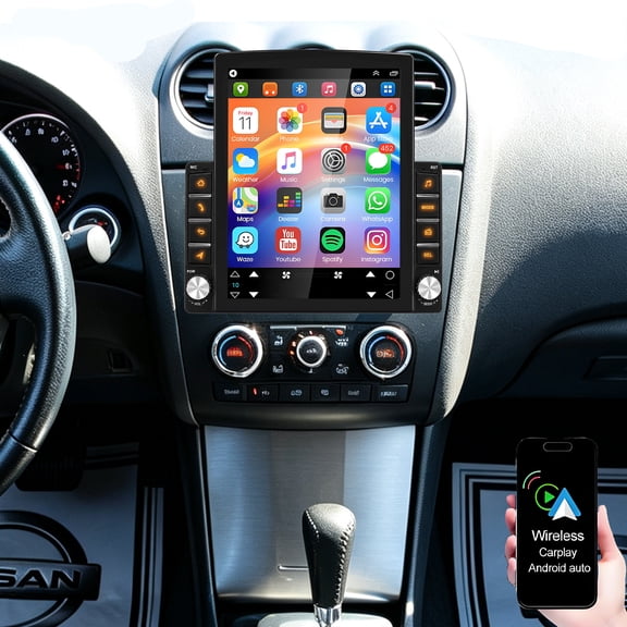 Gsuatey Android 15 Car Radio for Nissan Altima 2005-2012, 9.7" Touchscreen Car Stereo with Wireless Carplay Android Auto Mirror Link GPS Navigation WiFi Bluetooth 5.0 FM/RDS SWC Backup Camera