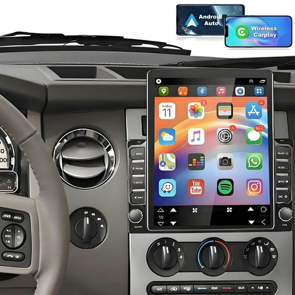 Gsuatey Android 15 Car Radio Stereo for Ford Expedition 2007-2014 with Wireless CarPlay/Android Auto/Bluetooth/GPS/HD Backup Camera