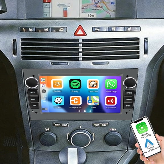 Gsuatey Android 15 Car Stereo Radio for Opel Astra 2004-2009, 7 inch HD Touchscreen Car Player with Wireless CarPlay Android Auto GPS Navi Bluetooth SWC WiFi FM/RDS Backup Camera
