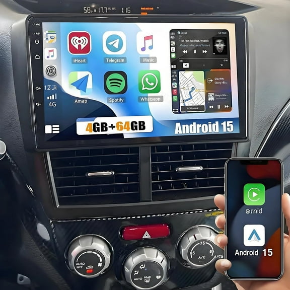 Gsuatey Android 15 Car Stereo for Subaru Foreste/Impreza WRX 2008-2014, 10.1 inch Touch Screen Bluetooth Radio with GPS Navigation Support FM/RDS SWC USB Mirrorlink Backup Camera