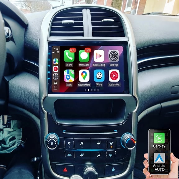 Gsuatey Android 15 Car Stereo Upgrade Radio for Chevrolet Malibu 2011-2013, 9'' Touch Screen with Wireless Carplay Android Auto Bluetooth WiFi Mirror Link GPS Navigation AHD Backup Camera