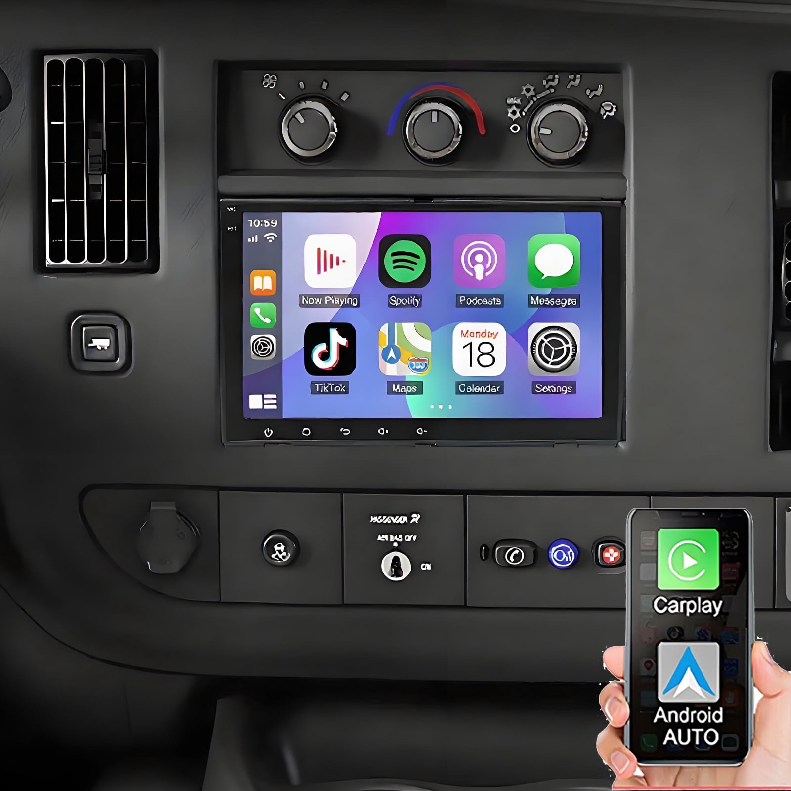 Gsuatey Android Car Radio for Chevrolet Express 2008-2024, 8" IPS HD ...