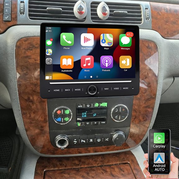 Gsuatey Android Car Stereo for Chevrolet Avalanche 2007-2013 with Wireless CarPlay Android Auto Mirror Link, 4G+64G 10.1 Inch Touchscreen Bluetooth GPS Navigation WiFi FM Backup Camera