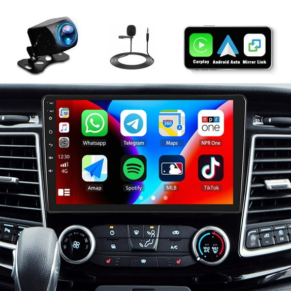 Gsuatey Android Car Stereo Radio for Ford Transit Custom 2020-2024 with Wireless CarPlay Android Auto Mirror Link 10.1 Inch Touchscreen Bluetooth GPS Navigation WiFi FM Backup Camera
