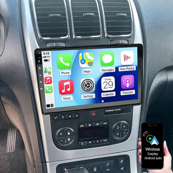 Dexico Android Car Stereo Radio for GMC Acadia 2007-2016 with 10.1 Inch Touch Screen Wireless CarPlay Android Auto GPS WiFi Mirror Link SWC Bluetooth FM RDS DSP Backup Camera