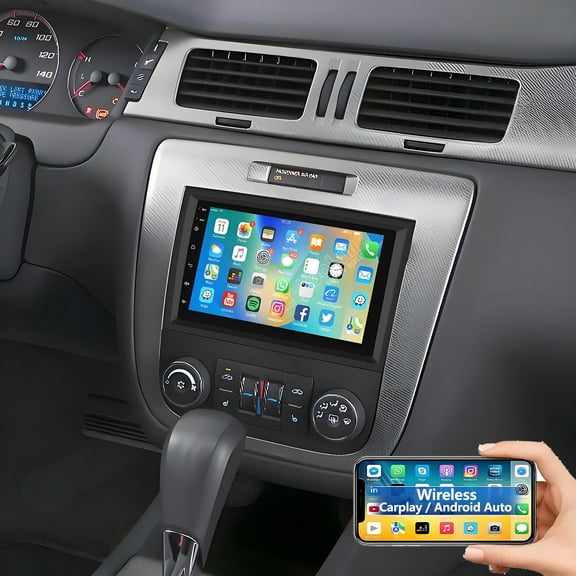 Gsuatey Car Radio for Chevrolet Impala 2006-2013 Android Car Stereo with DSP/FM/RDS Wireless CarPlay Android Auto, 8inch Touch Screen WiFi GPS Bluetooth with Backup Camera