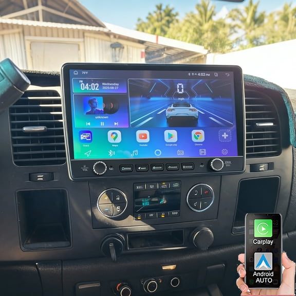Gsuatey Car Radio for Chevrolet Silverado Tahoe Equinox GMC Sierra Yukon with Wireless CarPlay Android Auto, 9 Inch Screen Bluetooth GPS Navigation WiFi FM/RDS Backup Camera